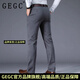 GEGC高端男士休闲裤夏季薄款西裤宽松直筒商务男裤春秋时尚百搭长裤子 深蓝1517 薄款 42  3尺