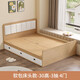 Pupan solid wood tatami bed double bed without head bed box high box storage bed floor single person 12358 customized with bed head height 40 cm three doors and four pumps 1000mm*1900mm