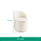 Quanyou Home Leather Art Shoe Changing Stool Cream Style Bedroom Floor Standing Dressing Makeup Small Stool Chair Furniture 600728KD Off-White | Makeup Stool