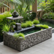 
Garden fish pond landscape rockery fountain balcony garden turtle pond courtyard villa Fengshui tank decoration flowing ornaments 6630 blue-gray flowing water landscape combination