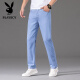 Playboy (Playboy) Hong Kong High-End Tensile Jeans Men's Spring y Autumn Fino suelto Celile elástico Long Men Pants Men 9767b Light Blue 29
