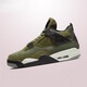
NIKE Nike AirJordan4AJ4 Green Men's and Women's Retro Mid-top Basketball Shoes FB9927-200 Official Flagship FB9928-200 Green GS 36