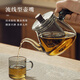 Mud teapot tea water separation glass teapot high borosilicate large capacity thickened heat-resistant kettle office tea drinking men
