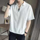 AEXMERE fake two-piece short-sleeved T-shirt men's trendy brand ice silk half-sleeved 2025 new summer men's top 682 brown M