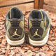 耐克（NIKE） Air Jordan 4 AJ4军绿 耐磨高帮复古篮球鞋 FB9927-200 FB9928-200 44