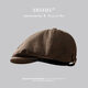 Shizhu Hat Women's Autumn and Winter Beret 2025 New Face Revealing Small Reverse Wearing Forward Hat Duck Tongue Retro Hat Newsboy Hat Brown Double-layered Brim High Quality