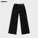 
SMFK cross classic wide-leg jeans retro loose casual and versatile Xu Jingyun same style PD005BJ/BG/LG/CW Black Garden XS