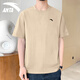 Anta (ANTA) ice silk quick-drying short-sleeved T-shirt for men 2025 spring and summer cool breathable casual running fitness exercise half-sleeved men -10 light brown [ice silk quick-drying] L /175 suitable for 120-140Jin [Jin equals 0.5 kg]
