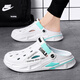 Baotou Hole-Schuhe Männer tragen Nicht-Schlupf-Sportarten und schlanker im Sommer mit zwei Purpose-Halbschnitzern für Männer, die Strand Sandalen JF759 BAIGAN 40 -41 fahren