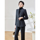 Shiluya (SHILUYA) Spring, Autumn and Winter Suit Women's Thickened Goddess Style Professional Manager Formal Wear High-End Wool Suit Jacket Dark Gray Suit + Micro-Boot Pants (Woolen Winter Style Thickened L (Recommended 109-120)