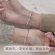 DRTE9999莫比乌斯银手环纯银手镯女足银手链情侣一对实心男送女友礼物 莫比乌斯情侣一对+证书礼盒