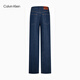 Calvin KleinJeans【复刻90系列】25春夏新款女士ck亚麻直筒牛仔裤47AB718 RBW-牛仔深蓝 28
