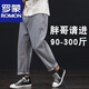 
Romon Chunqiu nine-point jeans men loose straight fat man short 160cm legs short wide-leg pants pants JPP9904 light blue trousers (straight feet) 48 suitable for about 290Jin [Jin equals 0.5 kg]