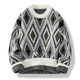 Fhhuabd Round Neck Pullover Herbst- und Winterweite Tops Trendy Brand Dicke gestrickte Pullover Unterwäsche Styling gut aussehendes lässiges Basishemd 9207 Weiß [Hinzufügen] Dicker Stil 2xl [160-180jin [Jin entspricht ca. 0,5 kg]]]
