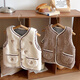 Shunhe Kangya Weste Kinder Baumwolle Innere Kinderkind Tai Babyweste außerhalb warmer Herbst und Winter Baumwolle Baby Weste modisches Mädchen Beige 3895 120 cm