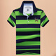 Master Polo Polo de manga corto a rayas Polo Summer Summer de la camiseta del delgada Paul Marca oficial de lujo Casual Comercio de mediana edad 3882 Naranja Stripes 2XL