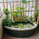 
Garden fish pond landscape rockery fountain balcony garden turtle pond courtyard villa Fengshui tank decoration flowing ornaments 6630 blue-gray flowing water landscape combination