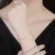 Junbu 18k gold bracelet pure gold hollow four-leaf clover bracelet women's hard gold fine chain full gold versatile jewelry hollow four-leaf clover bracelet