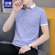 Romon Summer Herren-Kurzärärte-Revers-Polo-Hemd High-End Trendy Callared halbärmelte Jugend T-Shirt Casual Vielseitig T-Shirt Black Qy679 120135Jin [Jin gleich 0,5 kg] L