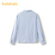 Balabala miiiiiichan mall same style children's long-sleeved shirt girls 2025 spring striped shirt blue tone 00488 110 (S) -
