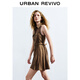 Ur automne nouveau vêtements pour femmes Maillard Robe sans manche de style rétro Uwl740068 Browe Deep M