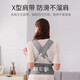 JCZS German waist stool baby lightweight four-season baby holding artifact belt breathable multi-function baby hugs and sits on the bench when going out haze grey - breathable model (not tied to neck)