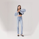 Levi's [Même modèle dans le centre commercial de shopping] Levi's 25 Summer New Women's 724 High Taist Slim Straight Jeans 18883 Light Blue 26 (28)