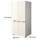 Toshiba (Toshiba) 651-Liter vollständig eingebettetes viertüriger Kühlschrank variabler Frequenz luftgekühltes frostfreies Schnelleis Making GR-RF687WI-PG1B6