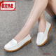 Prince Yierkang Spring Flat Sole Beans Chaussures Soft Sole Sole d'âge moyen et âgés Mothers Chaussures Tendon de boeu
