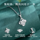 Lao Fengxiang Light Luxury Platinum Pendant Jewelry Women's Four-leaf Clover Necklace Classic Fashion Birthday Anniversary Gift for Girlfriend and Wife About 1.75g*Platinum Pendant*Branded Gift Box