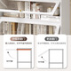 Yulixing household steel bookcase storage rack floor-standing living room iron-art flip door dustproof multi-layer storage cabinet rack children's bookshelf arc elegant white 5 door-1695*500*350mm