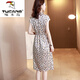 
Woodpecker (TUCANO) brand ice silk dress for women heavyweight dress for women 2025 summer new middle-aged ice silk to make you look slim and medium-sized beige XL