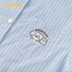 Balabala miiiiiichan mall same style children's long-sleeved shirt girls 2025 spring striped shirt blue tone 00488 110 (S) -