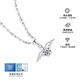 JOLINSYPT950 Platinum Necklace Angel Wings Pendant Set Chain Women's Platinum Clavicle Chain Jewelry Valentine's Day Birthday Gift Diamond 30 Points Platinum Necklace