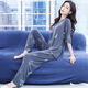 猫人2025新款莫代尔棉女睡衣春夏短袖长裤可外穿大码家居服 M902 2XL (150-170斤)