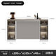 Supai slate bar table sofa back cabinet home living room small apartment island dining table partition sideboard integrated table elegant gray (glass door) - 2 meters long