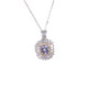 Canxian's favorite crystal natural tanzanite pendant S925 silver inlaid exquisite and elegant girl jewelry necklace gift comes with matching S925 silver chain. Certificate required