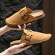 Sie genießt Baotou Birkenstock-Schuhe für Frauen mit Nachahmung von Lederkleidung und vielseitige Frauen mit halbem TQ671 Khaki 36/37