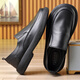 Región occidental Camel Camel Zapatos de cuero casual de cuero suave para hombres String y otoño de pie ancho Toe Toe Toe Withide Cow Whide One-Pickle Soft Foot Mase's Casual Coathip Black 15052 Cuero genuino Four Seasons Zapatos 37