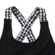阿玛尼（ARMANI）EA 新品 女士Underwear无袖运动内衣背心女装 164815 4R242 15910 黑色LOGO底围拼黑白格纹 L