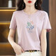Pure cotton white short-sleeved T-shirt women's loose printed T-shirt summer top 6193 white short-sleeved XL (recommended 120-135 Jin [Jin equals 0.5 kg])