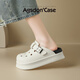 
Aogu Shiden thick-soled hole shoes for women 2025 spring and summer new style wear soft sole comfortable beach slippers simple toe tow LDN6210 simple white 37-38