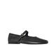 Les chaussures et bottes de luxe en rang pour les femmes Boheme MJ Buckle Flat Shoes F1396N60-BLK 24 HOT VENTE NOIR 36