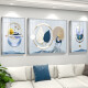 Moderna sala de estar simple Sofá Background Decoración de la pared Pintura de luz nórdica TV Luxury TV Pintura abstracta Mural TXMG12004 Middle 80*60cm/Right 40*60cm adecuado para 2.