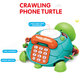 Simulación de música multifuncional para niños Teléfono Baby Rawling Toy Learning to Graw Turtle Tarde Education Machine de aprendizaje HLX218A-1 [Versión de control remoto] Tortuga de proyección de rastreo [Color inglés