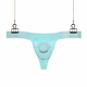 Thong men and men's sexy thong pure cotton gun bullet separation thong low waist sexy breathable elephant trunk KX017-DK: Sky Blue S recommended 90-100Jin [Jin equals 0.5 kg]