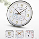 Urano Urano 4618 REDUDIO 34 cm Reloj de pared Modern Retro Temperatura y humedad Design Reloj de cuarzo Reloj colgante 6636 Negro 34 cm 34 cm