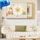 CLCEY small fresh electric meter box decoration painting simple modern distribution box painting with clocks and clocks new style switch box weak current box cover K12101 45*35cm (blocking 35*25) black frame with cover
