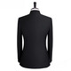SUSTYLE luxury high-end brand men's high-end Chinese tunic suit men's Chinese stand-up collar suit slim and versatile Chinese dress clothing hidden button black top + pants gift box 170/114 M