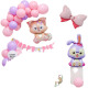 
Children's birthday balloon set birthday decoration balloon baby's one-year-old party scene props boys and girls birthday set KT cat XT9928[A1-4-1]